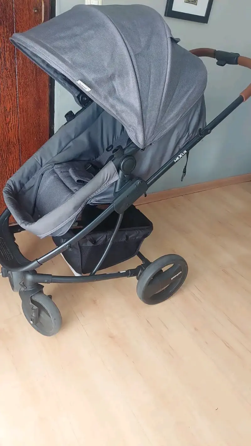 Coche de bebé 3 en 1 gris - 5