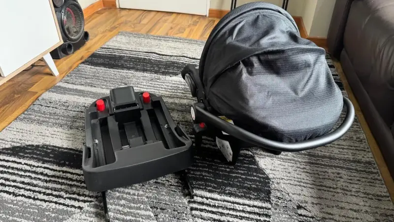Coche de bebé plegable negro - 5