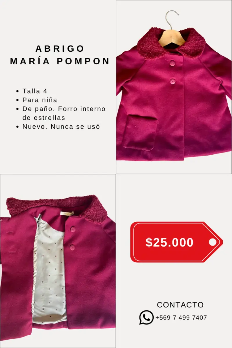 Abrigo niña María Pompon - 1