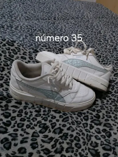 Zapatillas blancas Puma talla 35 - miniatura 1