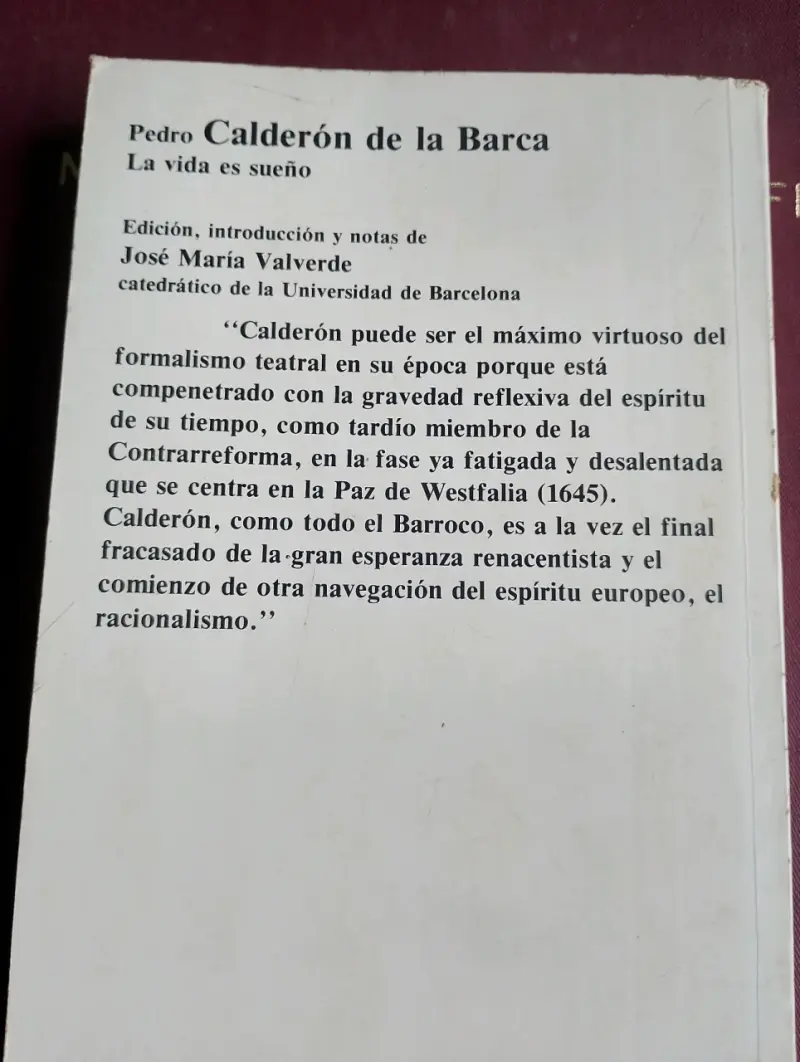 Libro 'La vida es sueño' Calderón - 2