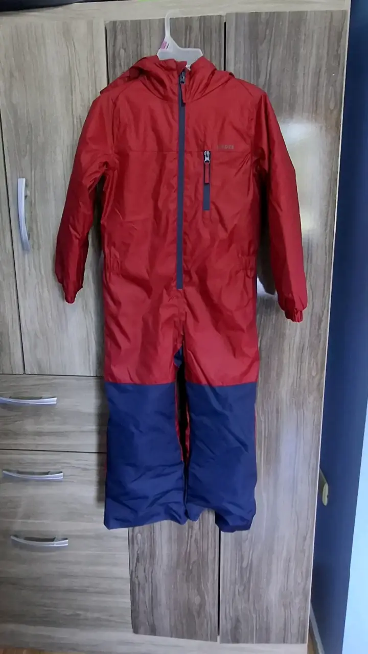 Overol de esquí rojo para niños - 1