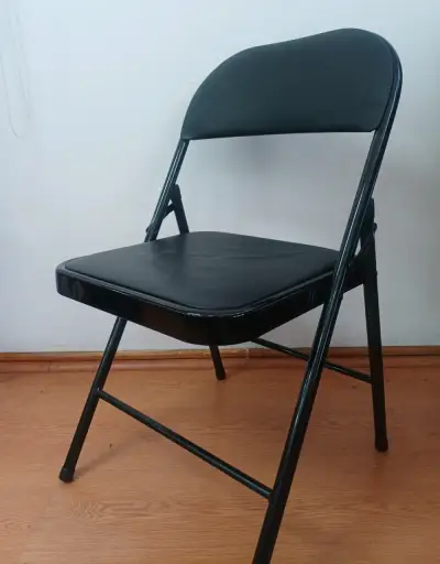 Silla plegable negra - miniatura 1