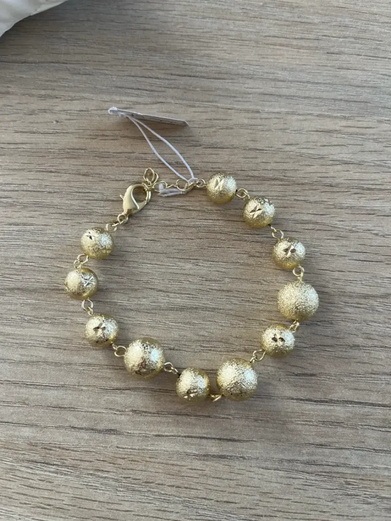 Pulsera dorada de esferas - 2
