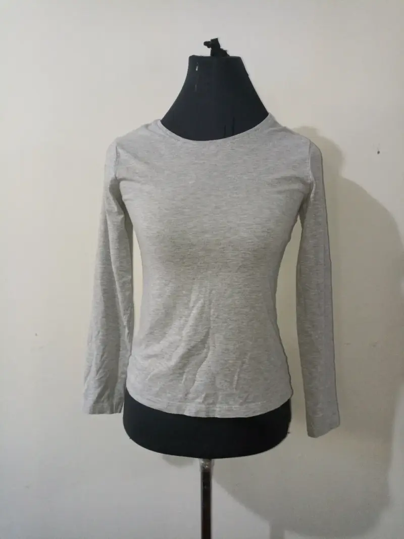 Polera manga larga gris