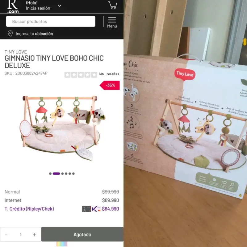 Gimnasio para bebés Tiny Love Boho Chic