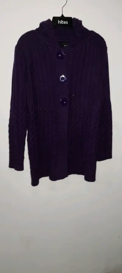 Chaqueta tejida morada - miniatura 1