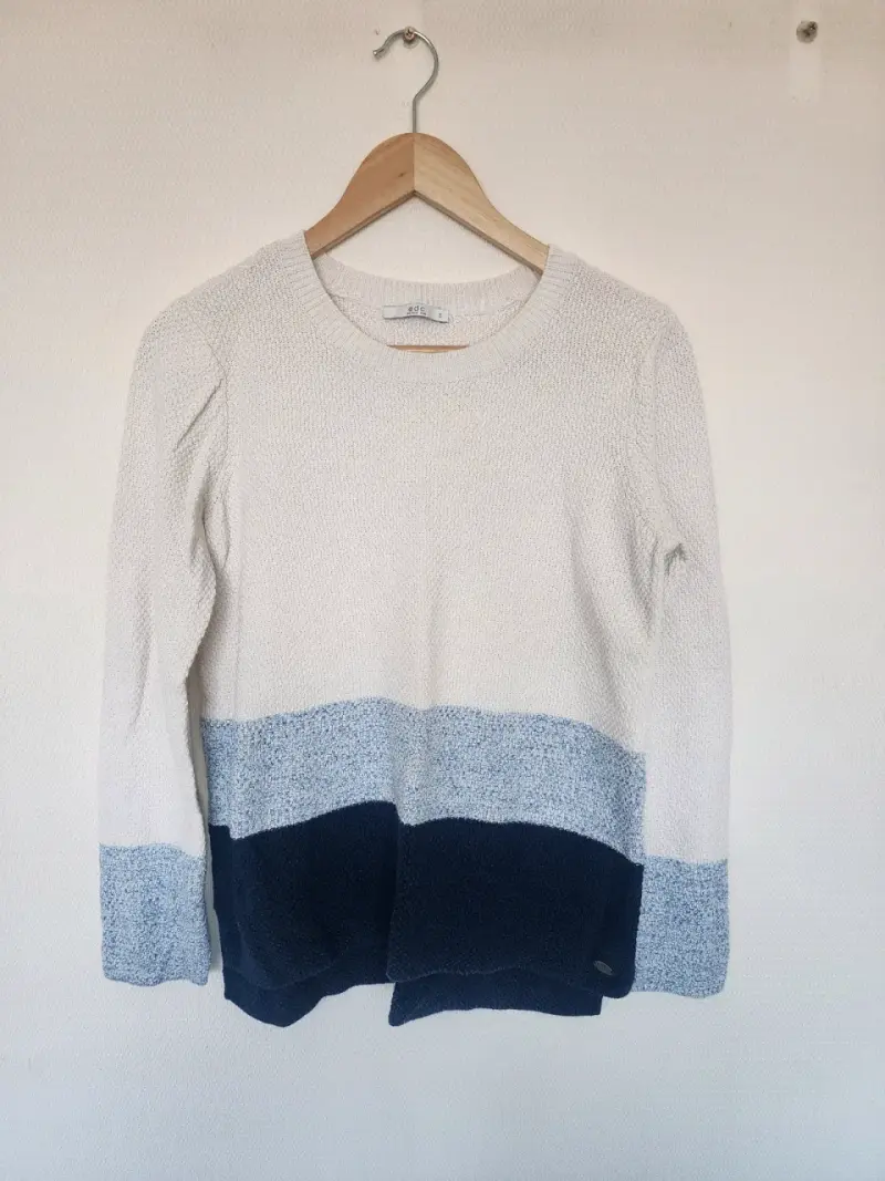 Suéter beige y azul liso ESPRIT - 2