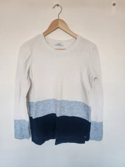 Suéter beige y azul liso ESPRIT - miniatura 2