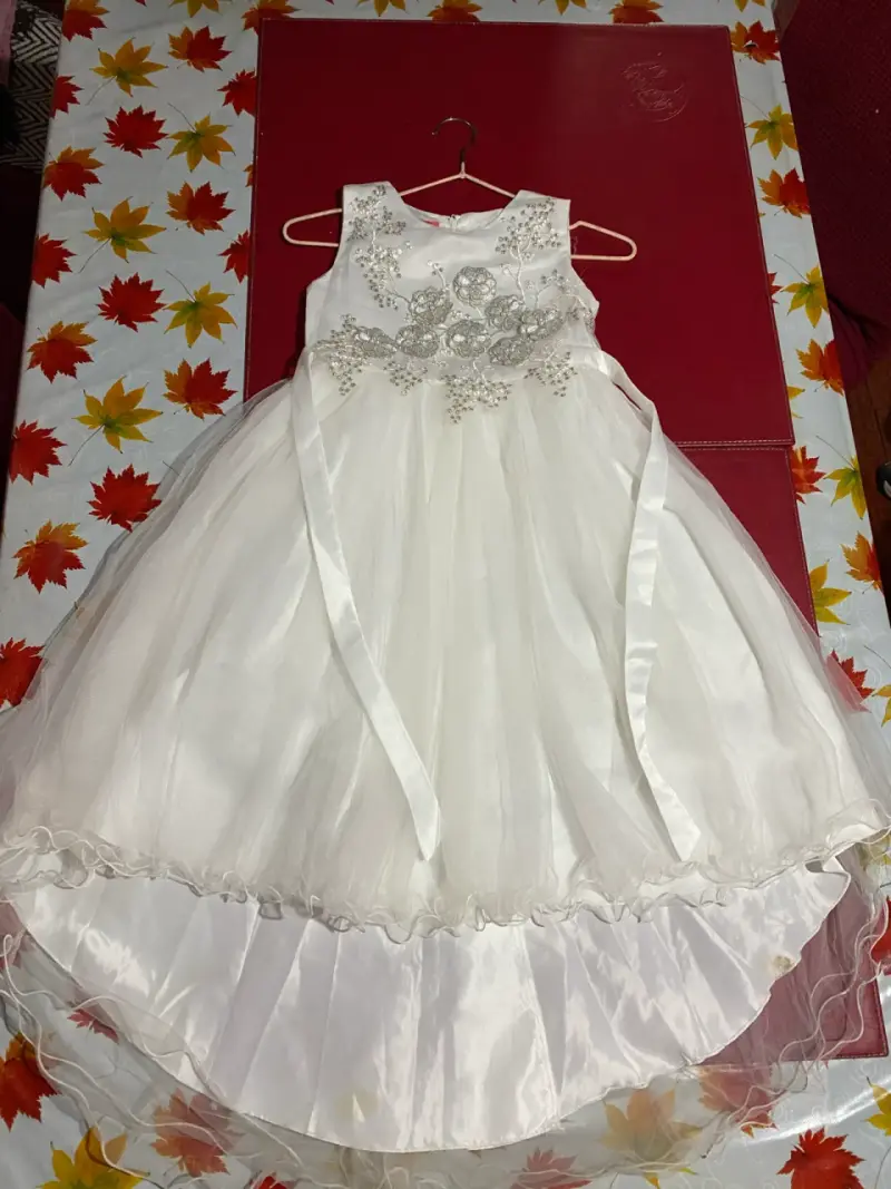 Vestido blanco de fiesta para niña - 2