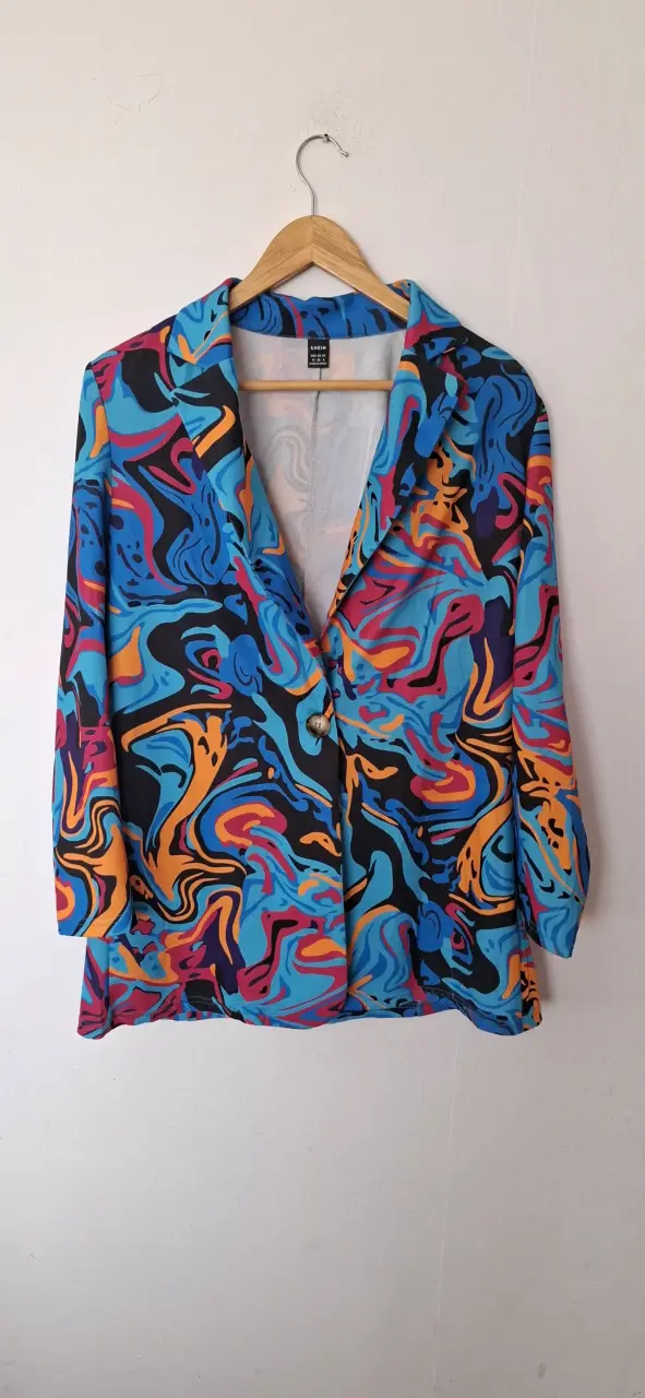 Blazer estampado colorido - 1