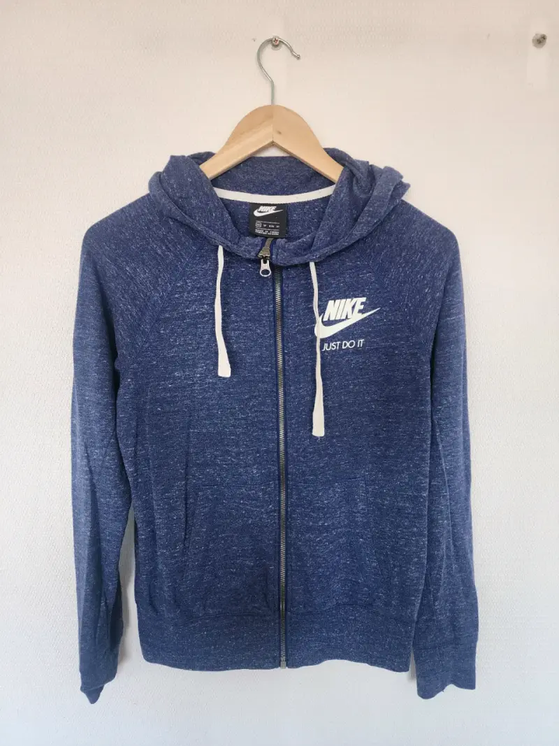 Polerón Nike azul con capucha - 1