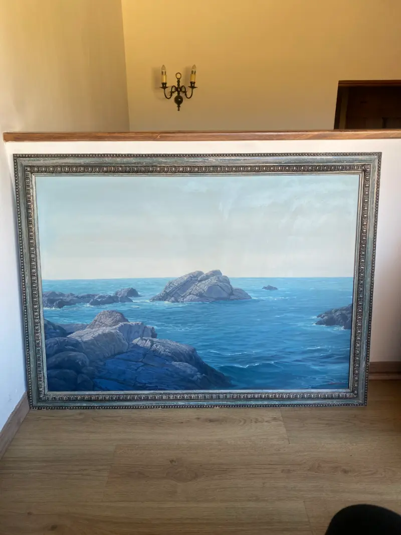 Cuadro de paisajes marinos enmarcado