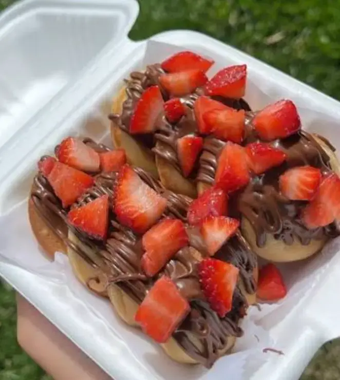Postre de mini donas