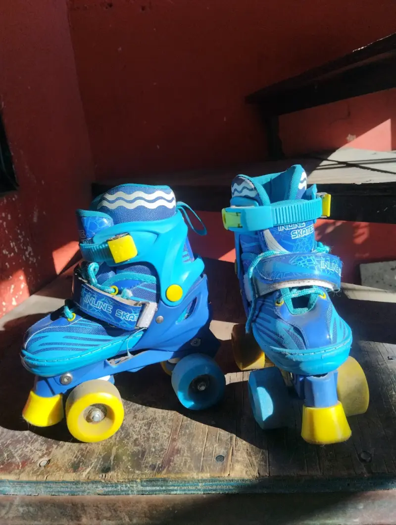 Patines en línea azules para niños - 4