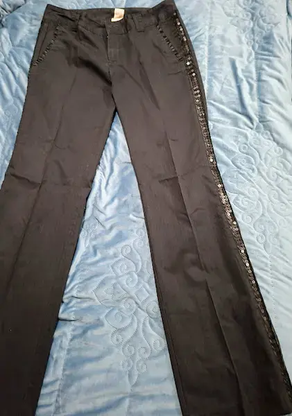 Pantalones negros con diseño lateral, CONVERSE