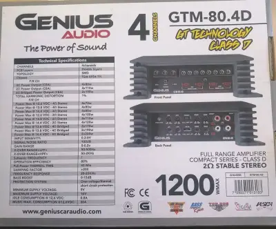 Amplificador Genius Audio GTM-80.4D - miniatura 2