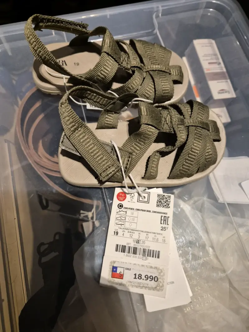 Sandalias verdes para bebé talla 19 - 3