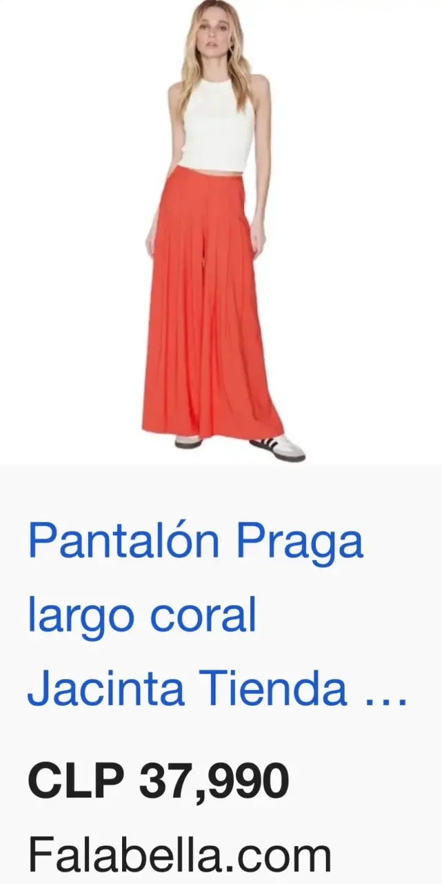 Pantalón largo coral naranjo