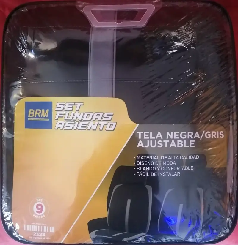 Set de fundas para asiento negro/gris