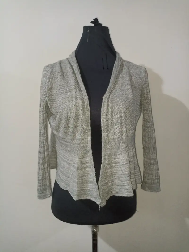 Cardigan gris de punto