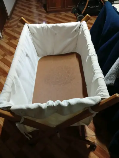 Cuna de bebé de madera moisés - miniatura 2