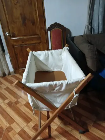 Cuna de bebé de madera moisés - miniatura 3