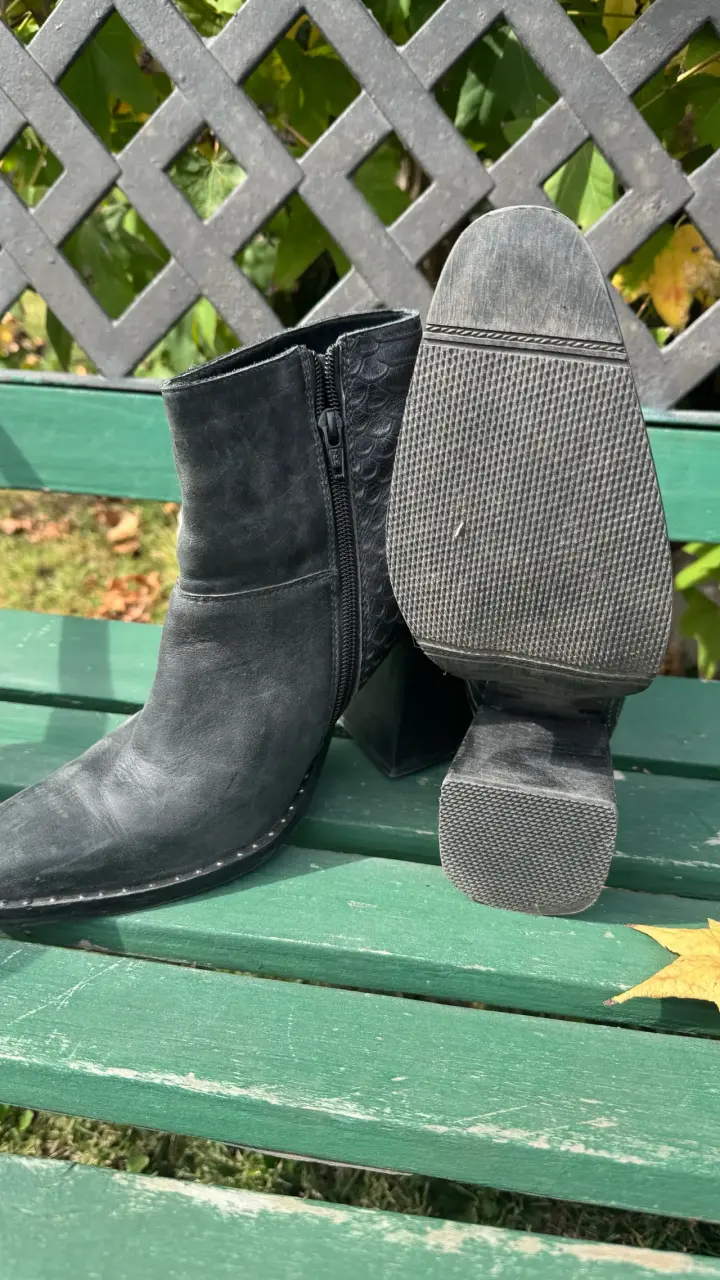 Botines negros de cuero - 3