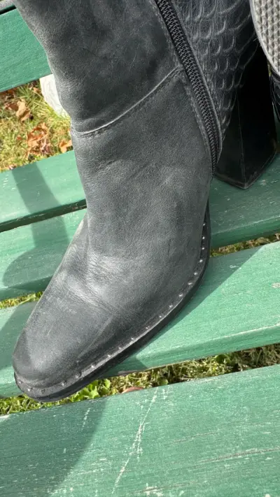 Botines negros de cuero - miniatura 4