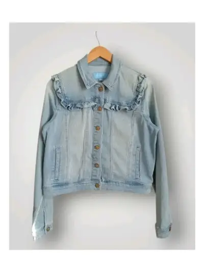 Chaqueta denim con volantes - miniatura 1