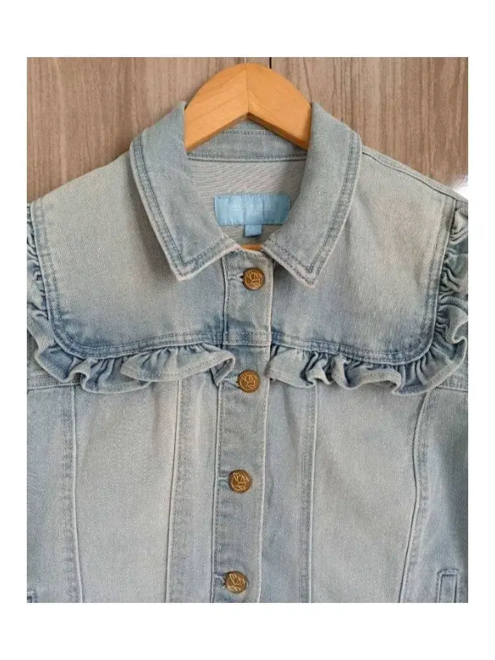 Chaqueta denim con volantes - 2