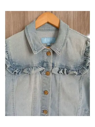 Chaqueta denim con volantes - miniatura 2