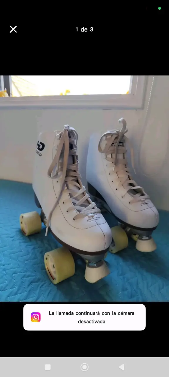 Patines de cuatro ruedas blancos - 2