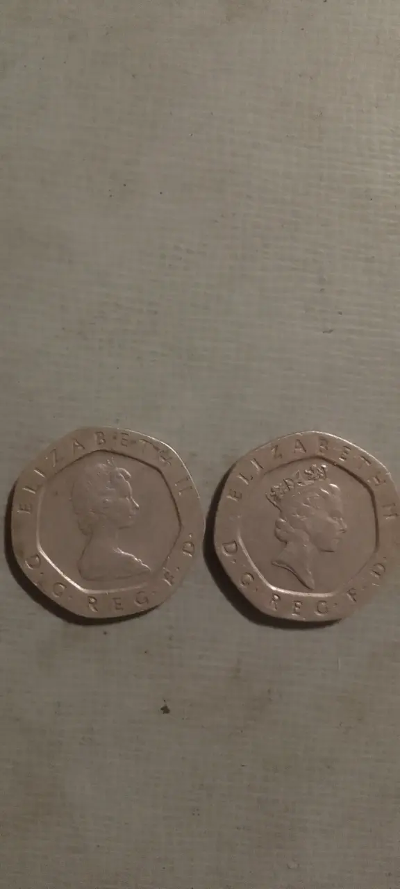 Monedas Gran Bretaña 20 peniques - 1