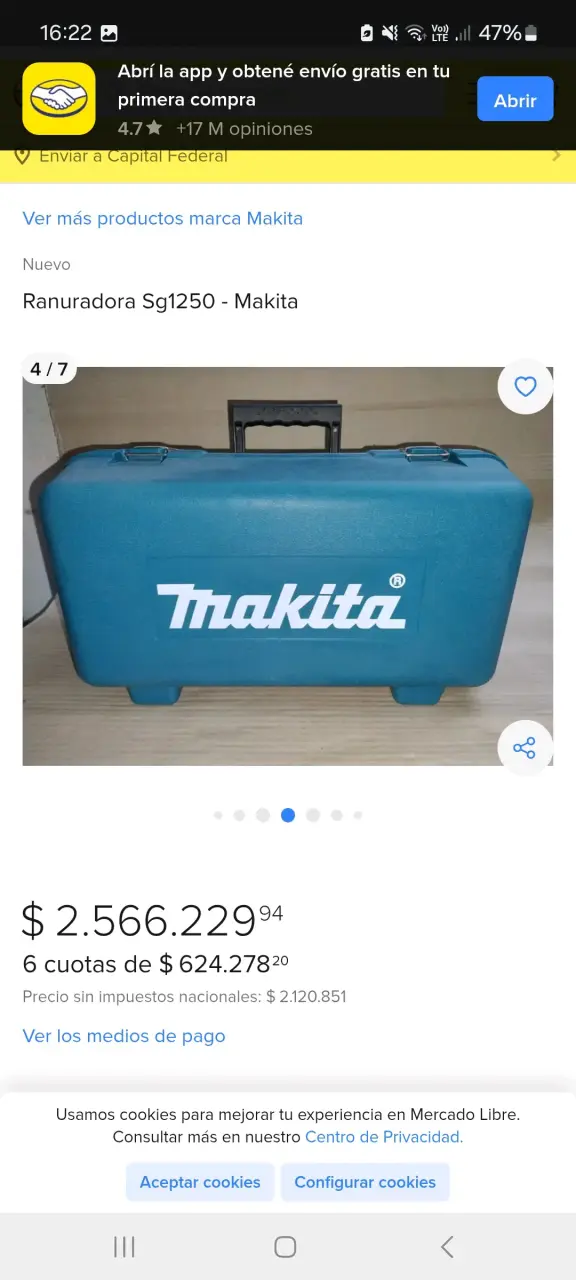 Cortadora de muros Makita SG1250 - 3