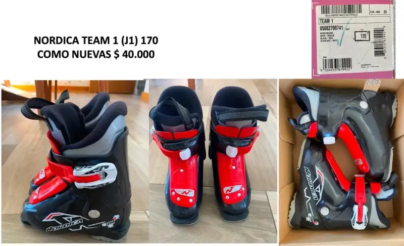 Botas de esquí negras y rojas - 2