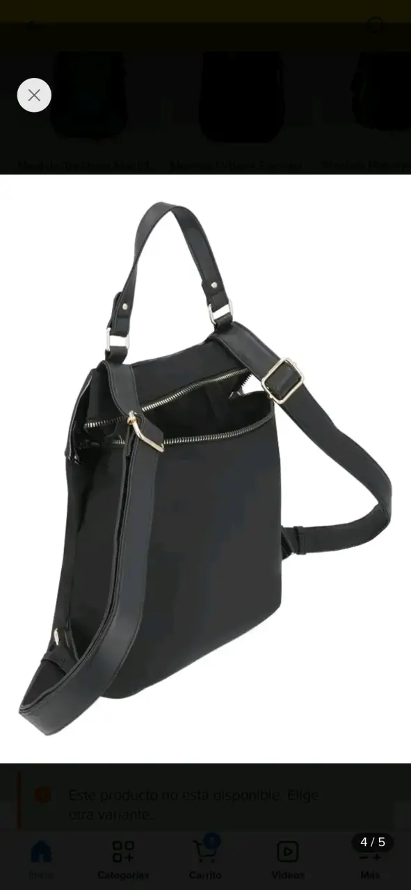 Mochila negra estilo urbano - 2