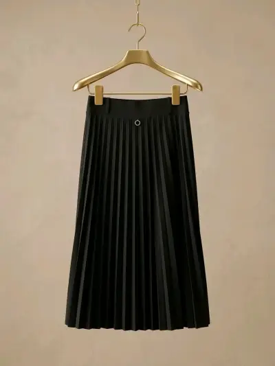 Falda plisada negra elegante - miniatura 2