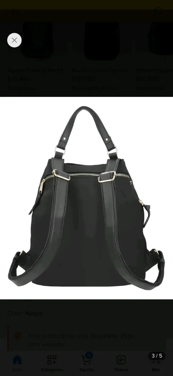Mochila mujer Secret negra - 4