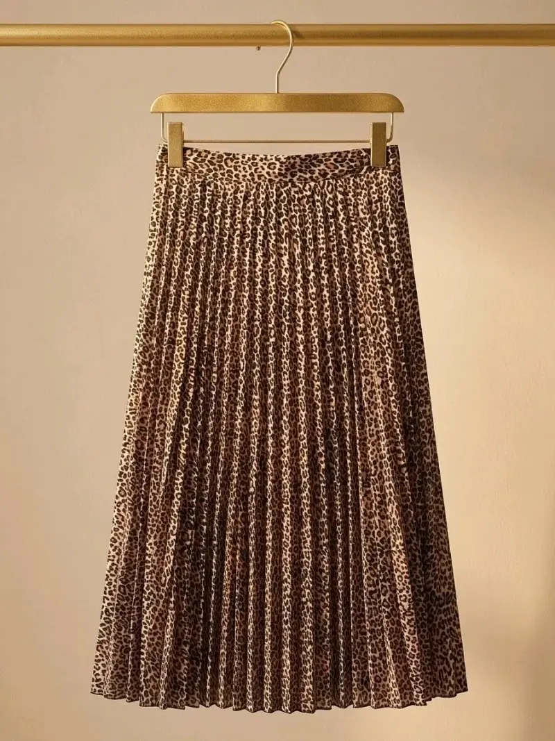 Falda plisada animal print - 1