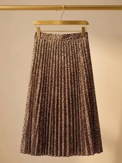 Falda plisada animal print - miniatura 1