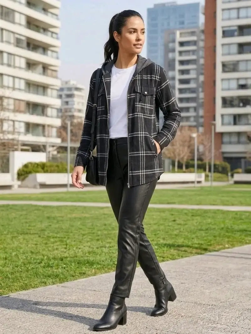 Chaqueta negra con capucha - 3