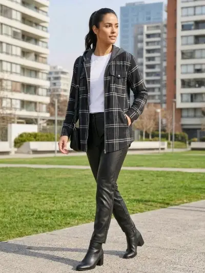 Chaqueta negra con capucha - miniatura 3