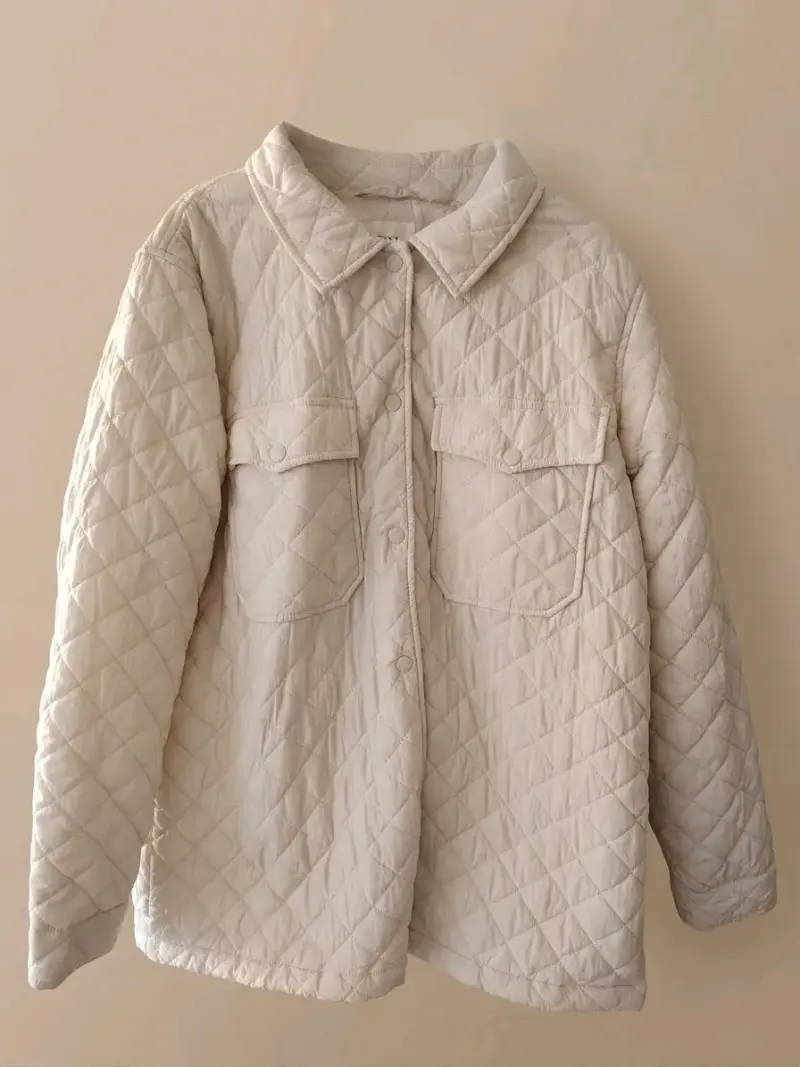 Chaqueta acolchada beige - 1