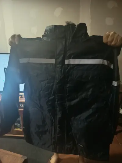 Parka impermeable azul marino - miniatura 2