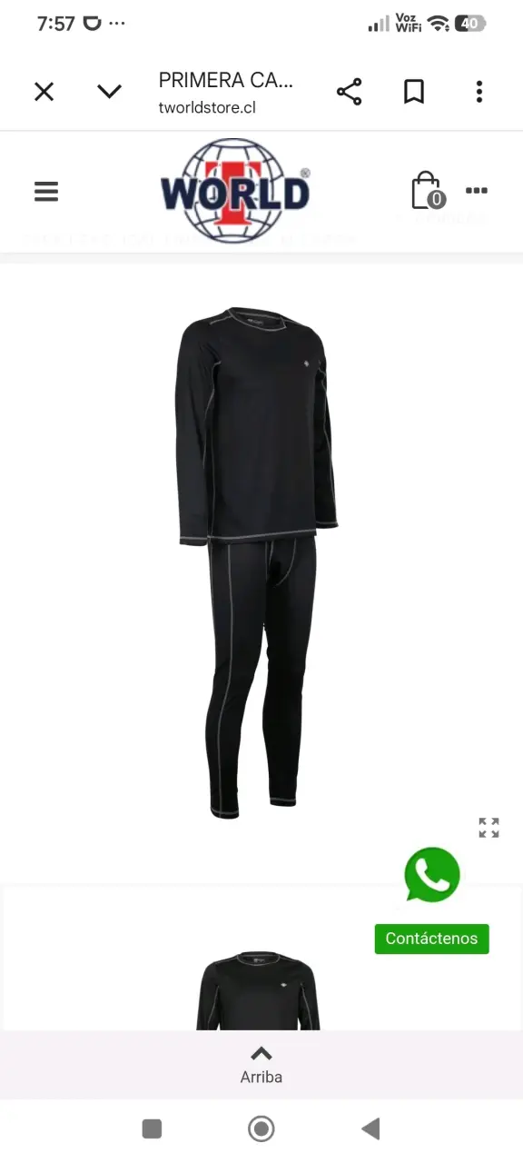 Conjunto térmico negro unisex - 1