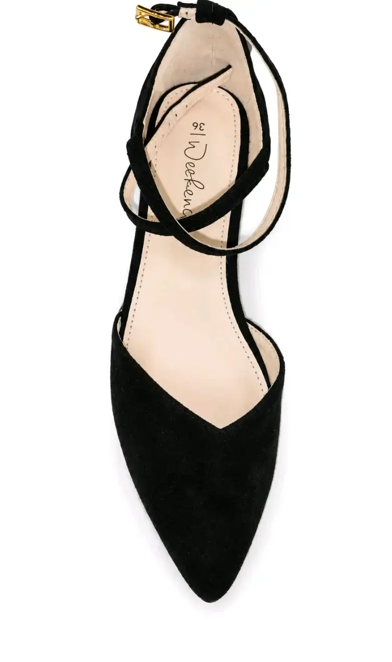Estilo negro de tacón zapatos - 1