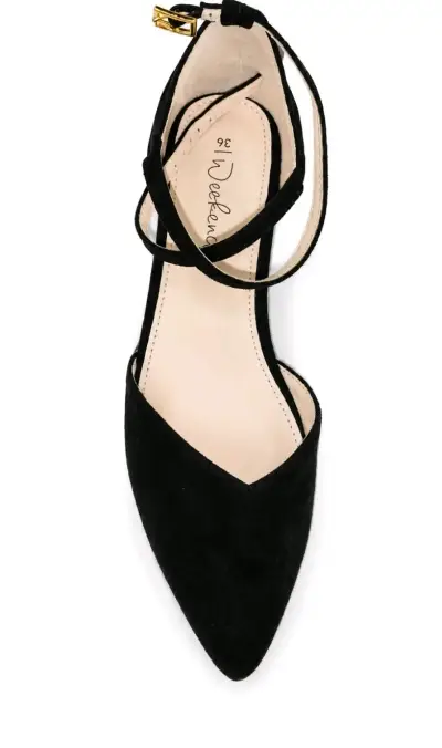 Estilo negro de tacón zapatos - miniatura 1