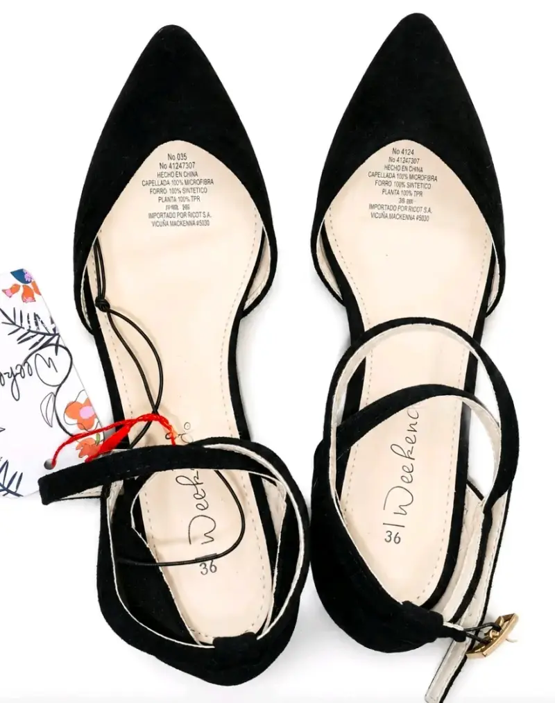 Estilo negro de tacón zapatos - 3