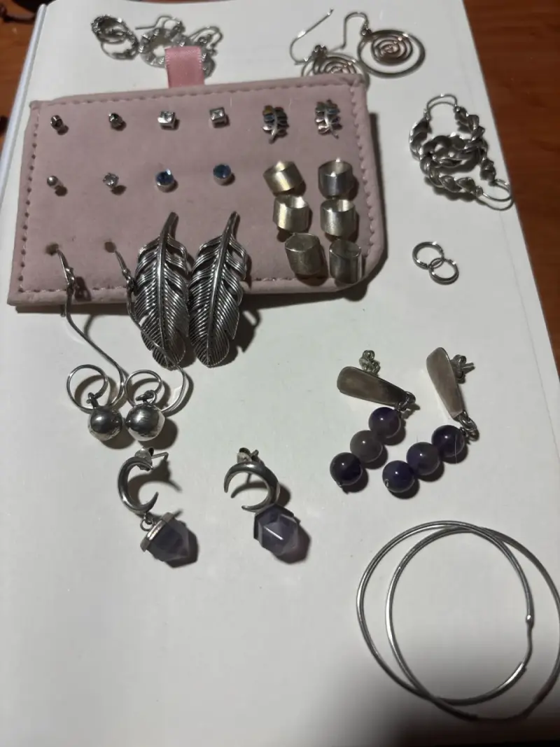 Aros variados en plata - 1